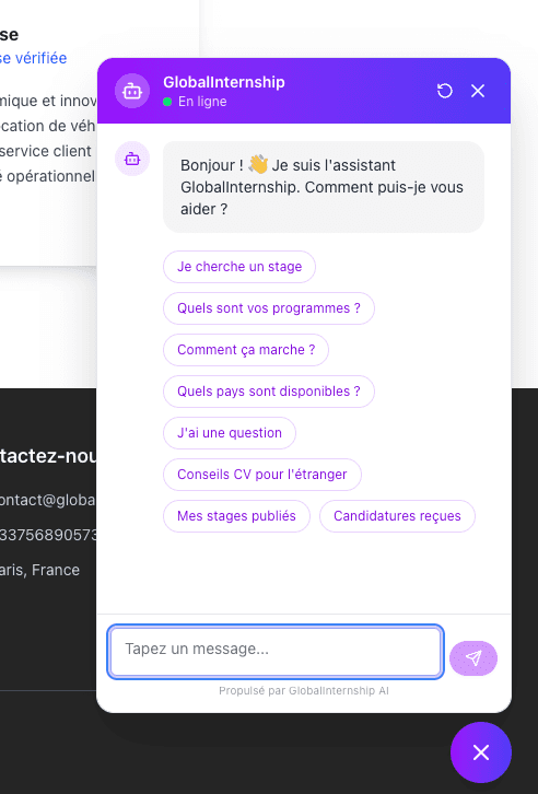 Chatbot IA conversationnel